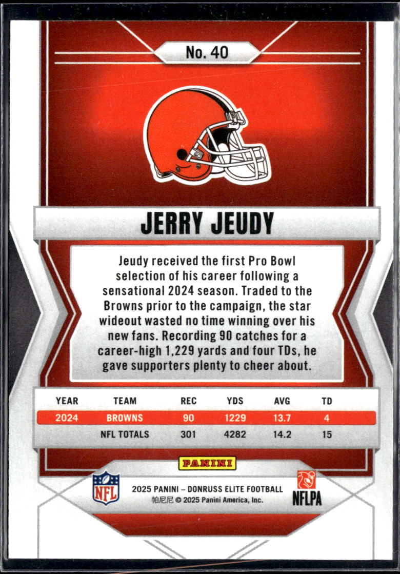 Jerry Jeudy 2025 Elite Red Aspirations 347/499 Cleveland Browns