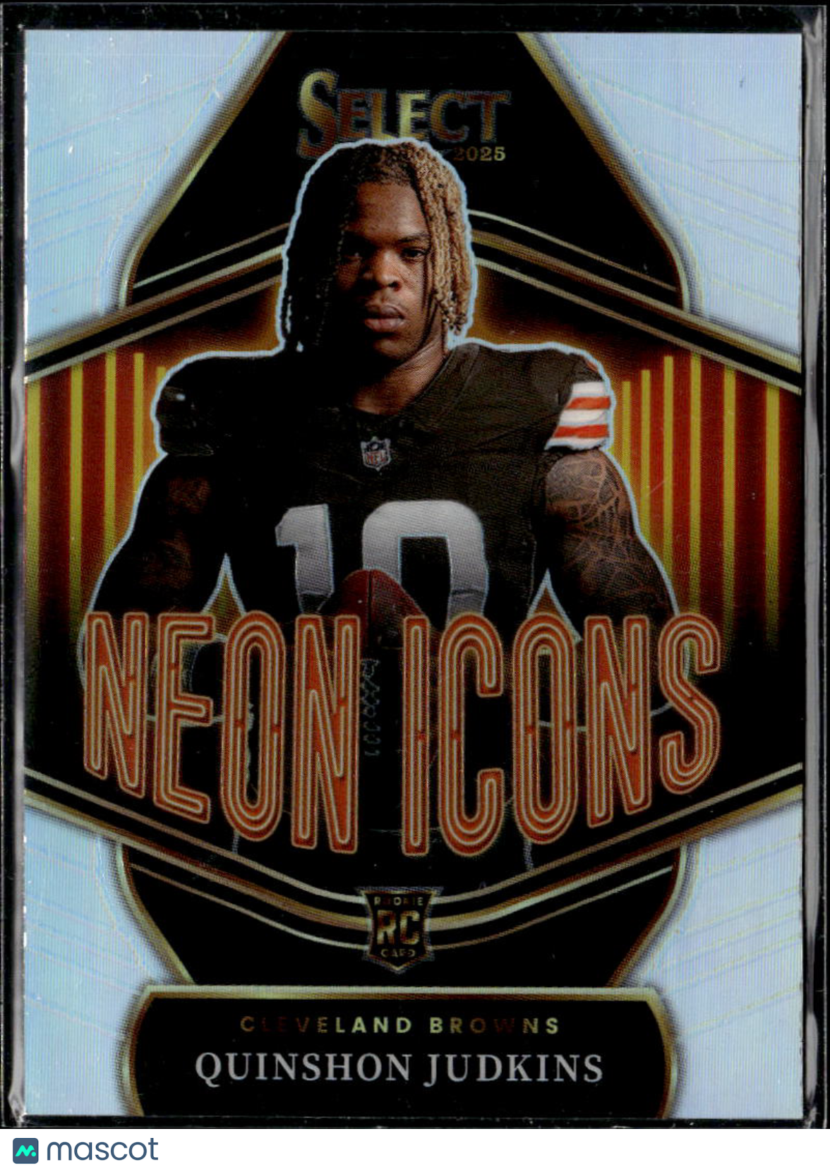 Quinshon Judkins 2025 Select Neon Icons RC Silver Prizm Rookie Cleveland Browns