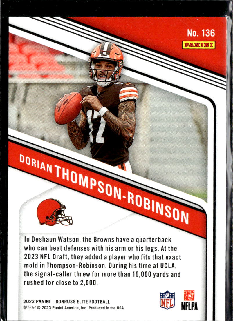 Dorian Thompson-Robinson 2023 Elite RC Red Aspirations /625 Cleveland Browns