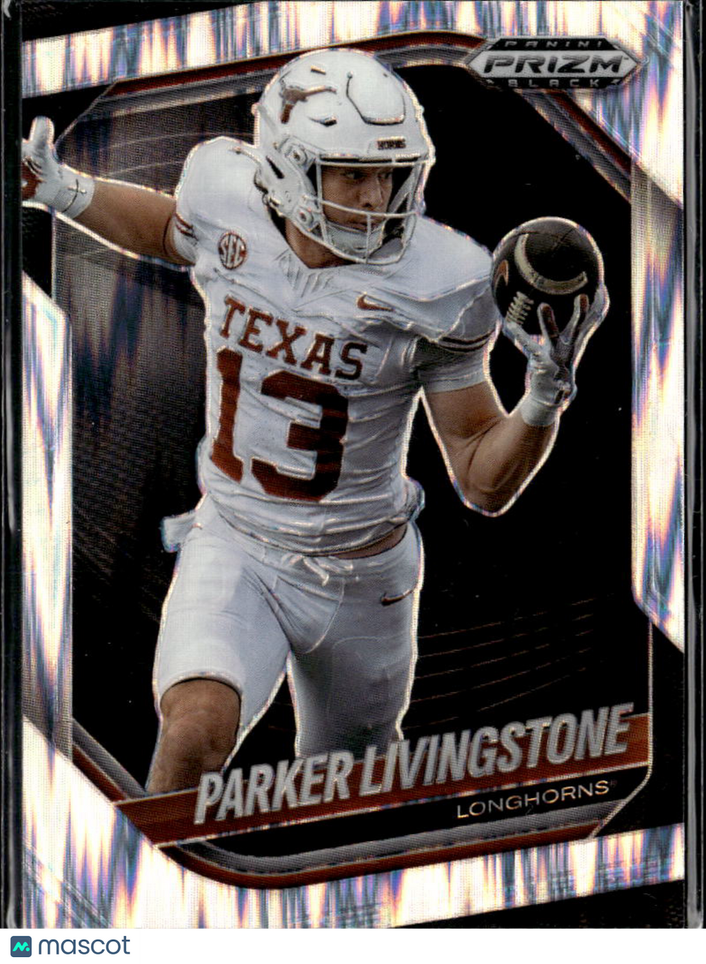 Parker Livingstone 2025 Prizm Black Shock RC 196/249 Texas Longhorns