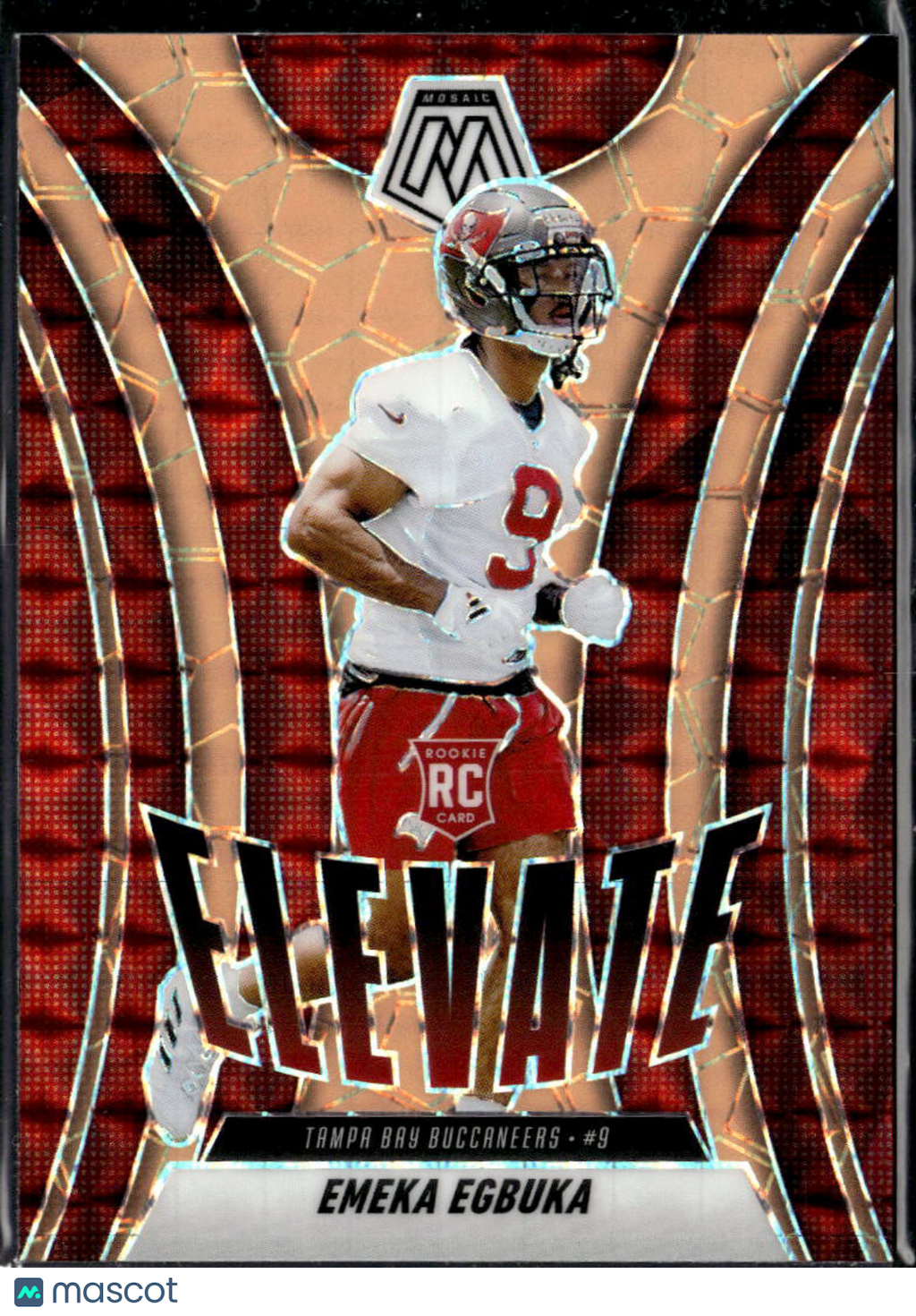 Emeka Egbuka 2025 Mosaic Elevate Orange Rookie RC Tampa Bay Buccaneers