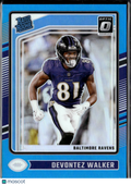 Devontez Walker 2024 Optic Rated Rookie Aqua /299 Baltimore Ravens