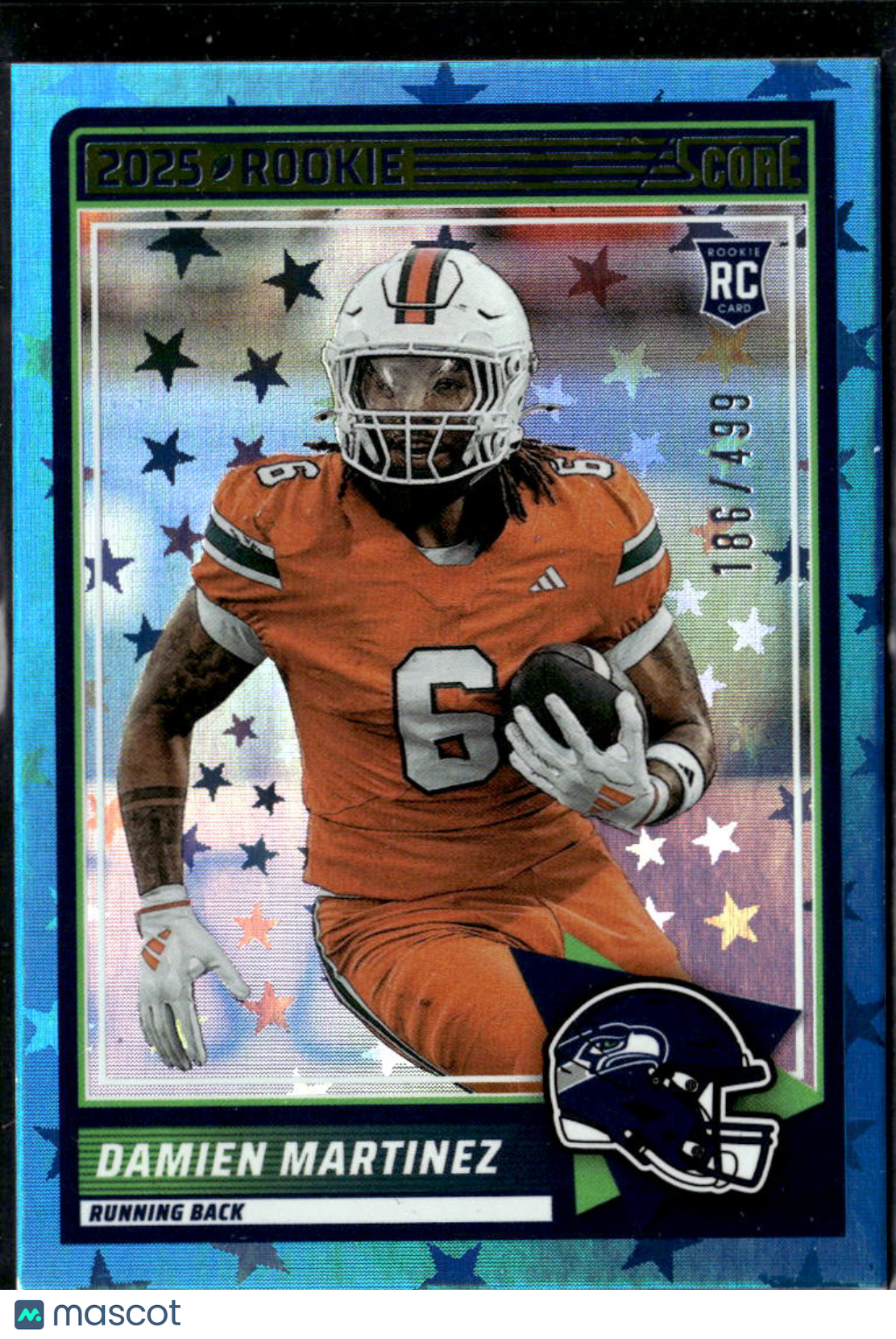 Damien Martinez 2025 Score Blue Stars RC /499 Seattle Seahawks