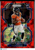 Javonte Williams 2021 Prizm Red Cracked Ice Rookie RC Denver Broncos