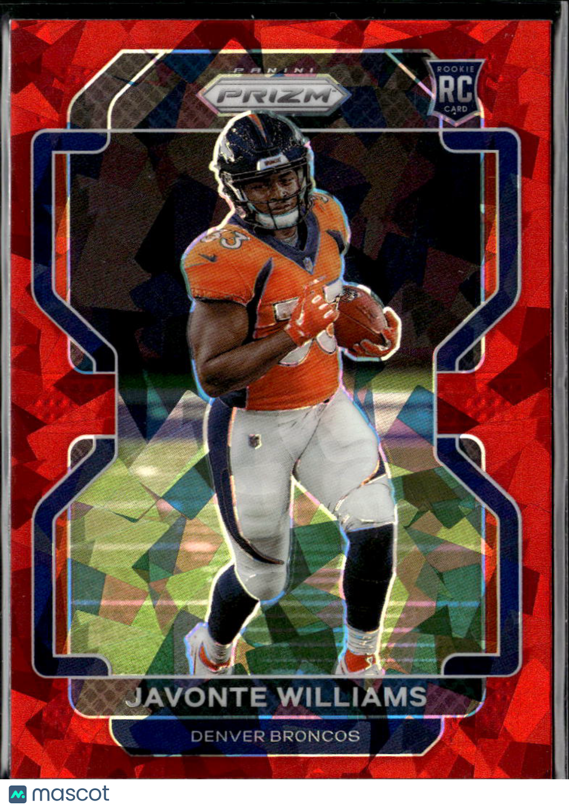 Javonte Williams 2021 Prizm Red Cracked Ice Rookie RC Denver Broncos