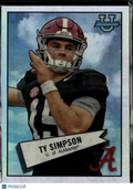 Ty Simpson 2022 Bowman University '52 Rookie RC LA Rams Alabama Crimson Tide