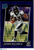 Javonte Williams 2021 Optic Rated Rookie Purple Shock Denver Broncos