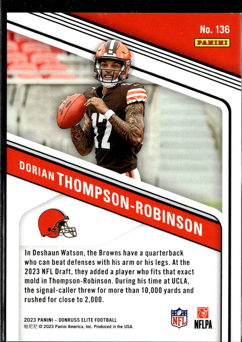 Dorian Thompson-Robinson 2023 Elite RC Rookie /999 Cleveland Browns