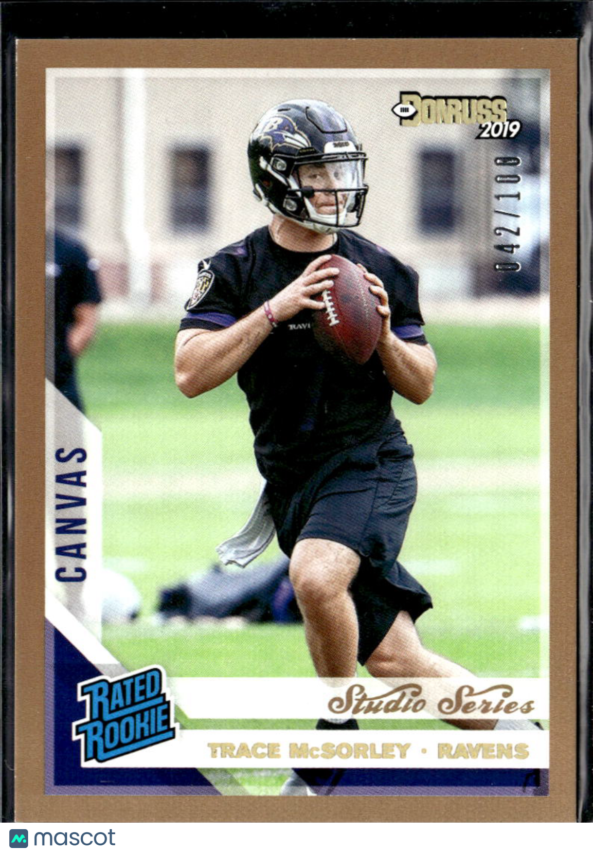 Trace McSorley 2019 Donruss Canvas Studio Series Rated Rookie 42/100 Ravens