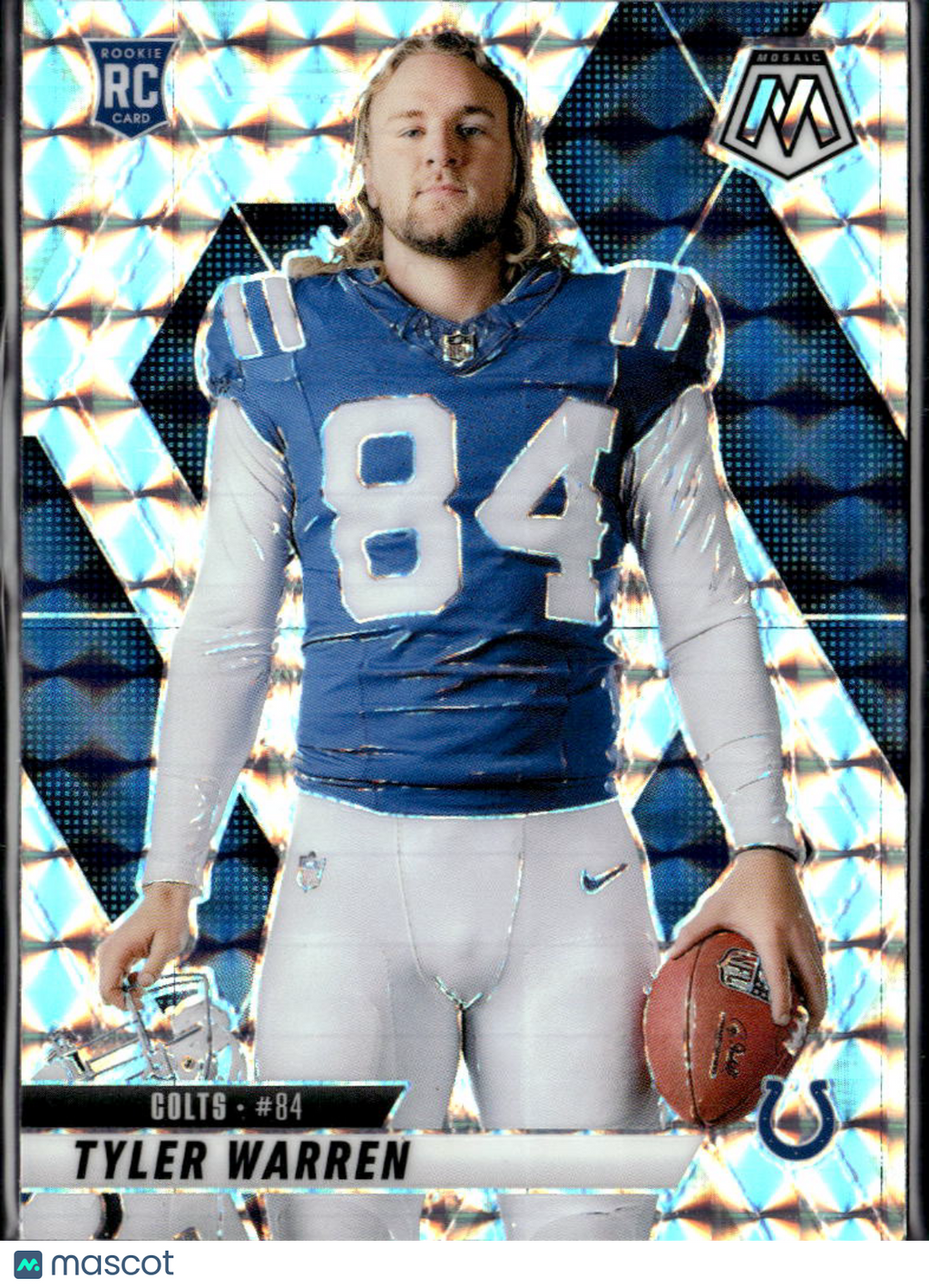 Tyler Warren 2025 Mosaic No Helmet Variation Mosaics Prizm RC Indianapolis Colts