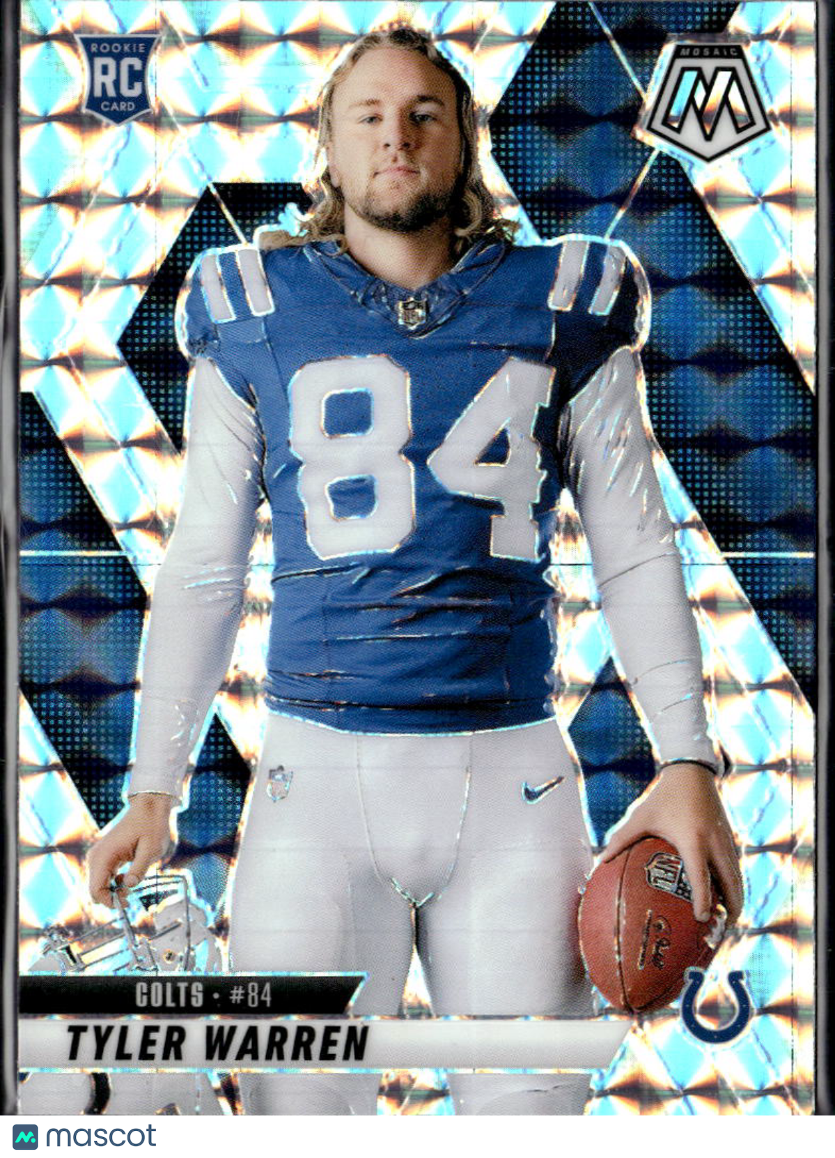 Tyler Warren 2025 Mosaic No Helmet Variation Mosaics Prizm RC Indianapolis Colts