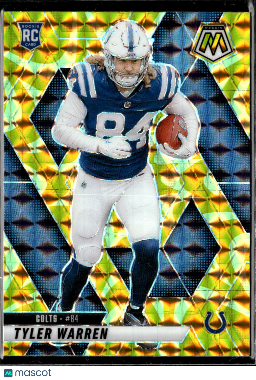 Tyler Warren 2025 Mosaic RC Yellow Rookie Indianapolis Colts