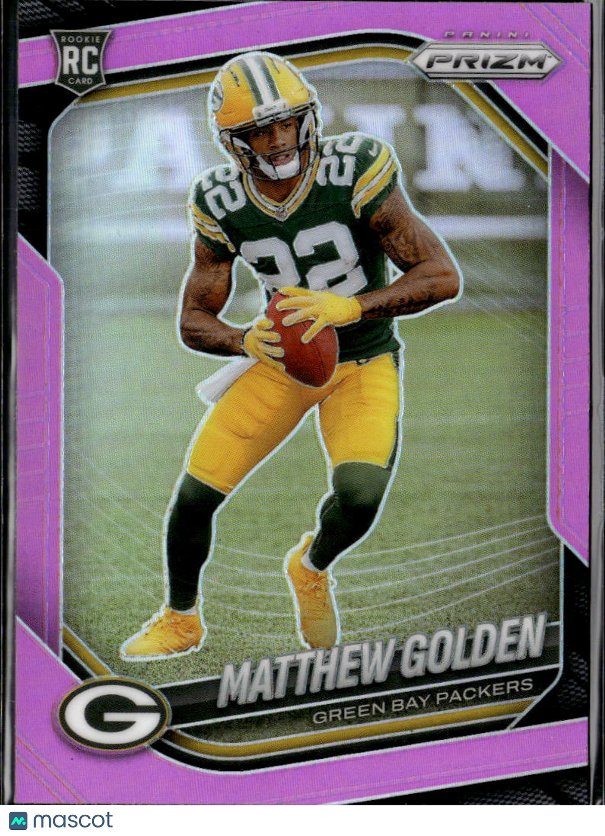 Matthew Golden 2025 Prizm Pink Prizm Rookie RC Green Bay Packers