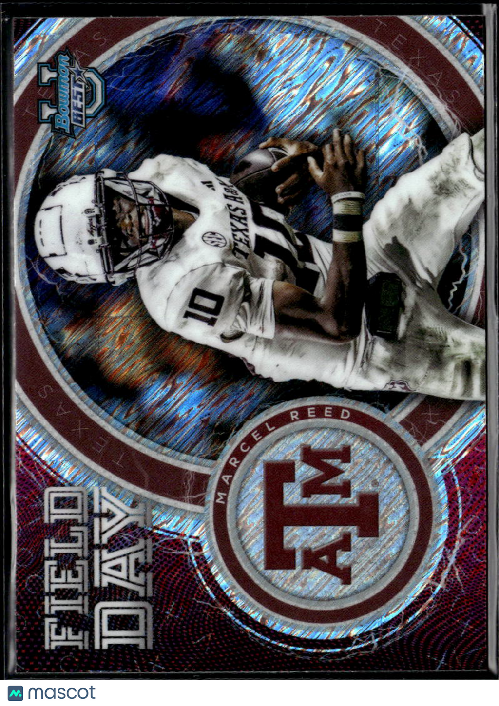 Marcel Reed 2025 Bowman's Best University Field Day Shimmer RC Texas A&M Aggies