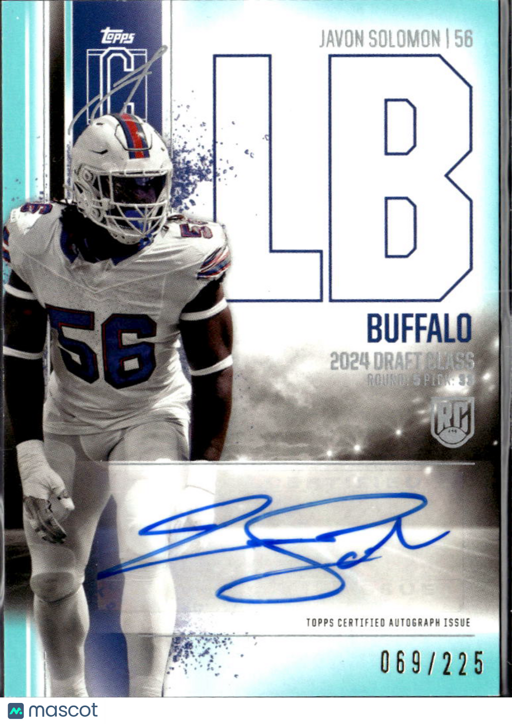 Javon Solomon 2024 Topps Signature Class Auto Autograph RC /225 Buffalo Bills