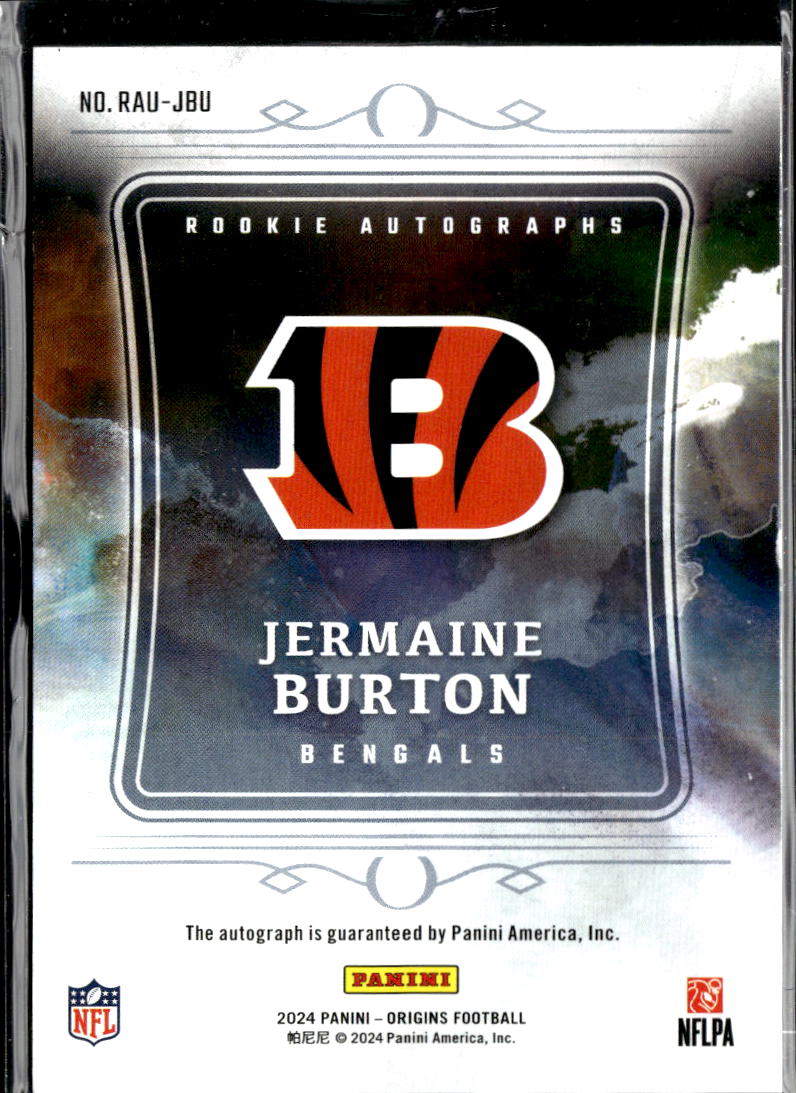 Jermaine Burton 2024 Origins Auto Autograph RC Cincinnati Bengals