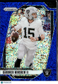 Gardner Minshew II 2024 Prizm Blue Shimmer 28/96 Las Vegas Raiders