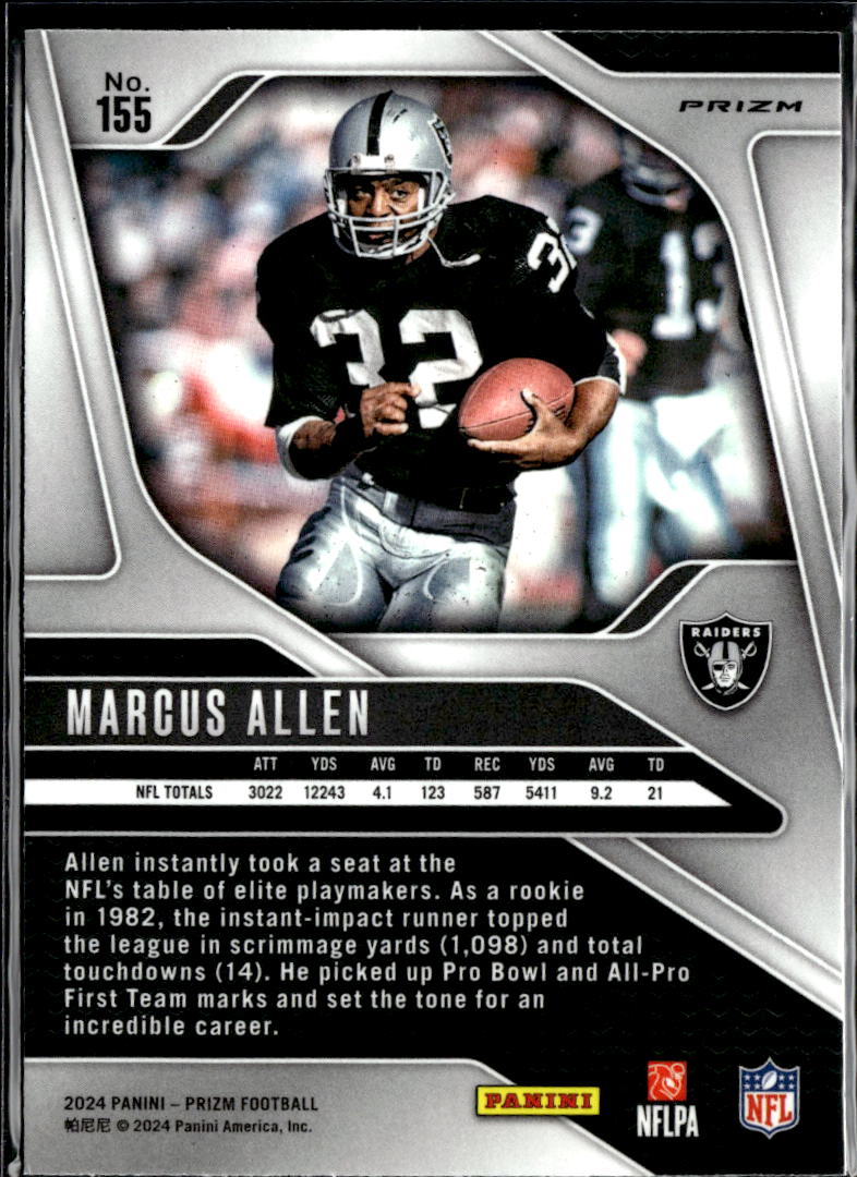 Marcus Allen 2024 Prizm Red Sparkle Prizm SSP Oakland Raiders