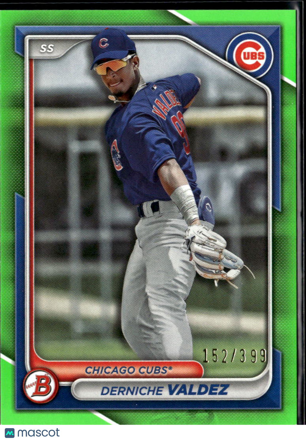Derniche Valdez 2024 Bowman Lime Green 152/399 Chicago Cubs