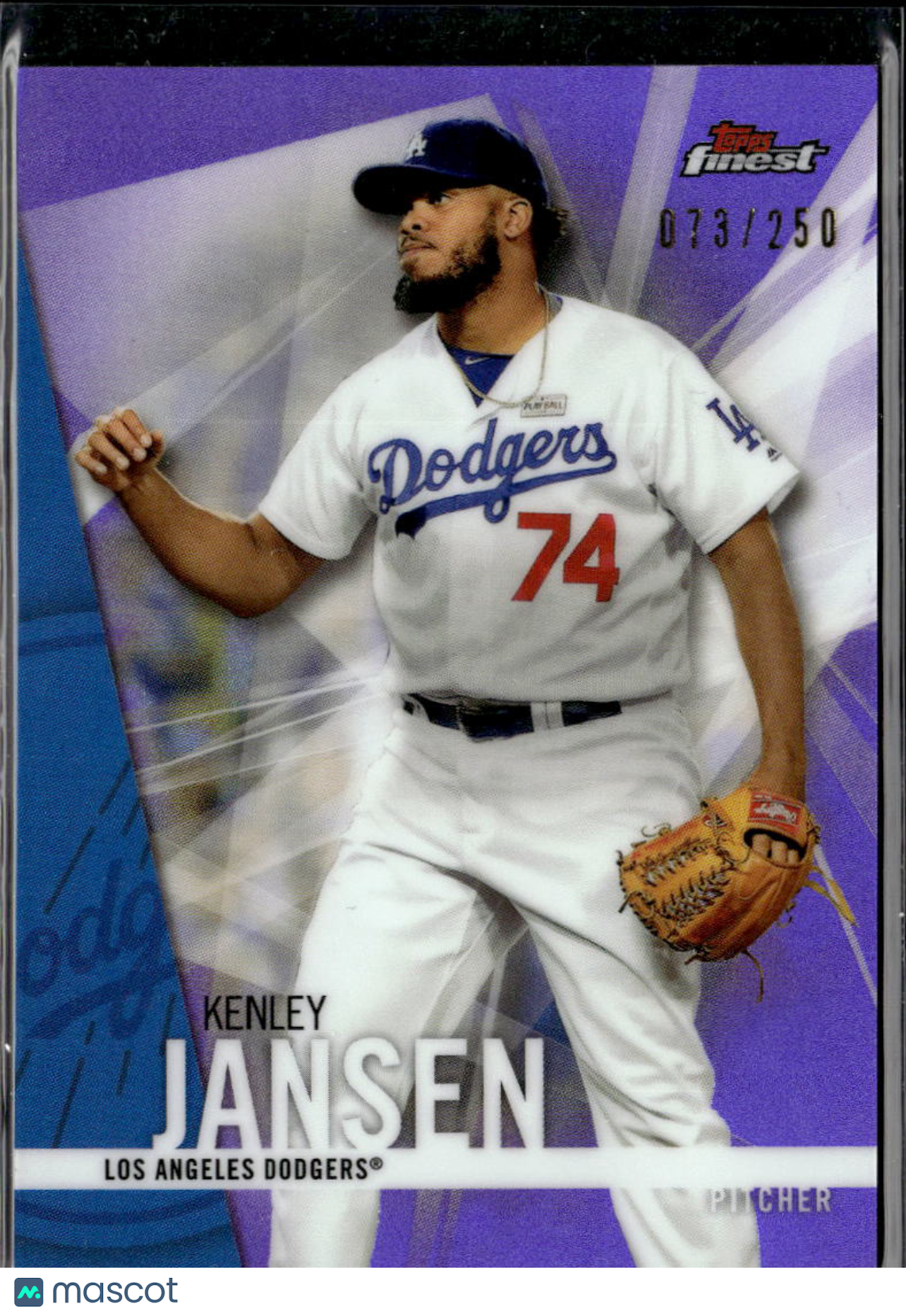 Kenley Jansen 2017 Topps Finest Purple Refractor /250 Los Angeles Dodgers