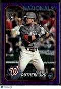 Blake Rutherford 2024 Topps Purple Foil RC /799 Washington Nationals