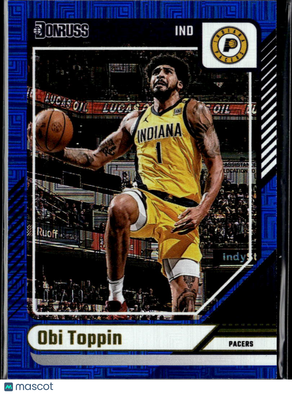 Obi Toppin 2024 Donruss Blue Laser 5/49 Indiana Pacers