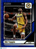 Obi Toppin 2024 Donruss Blue Laser 5/49 Indiana Pacers