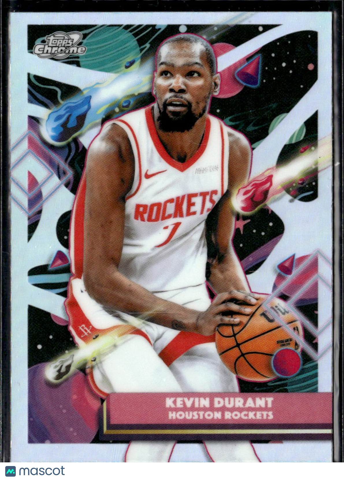 Kevin Durant 2026 Topps Chrome Cosmic Refractor Houston Rockets