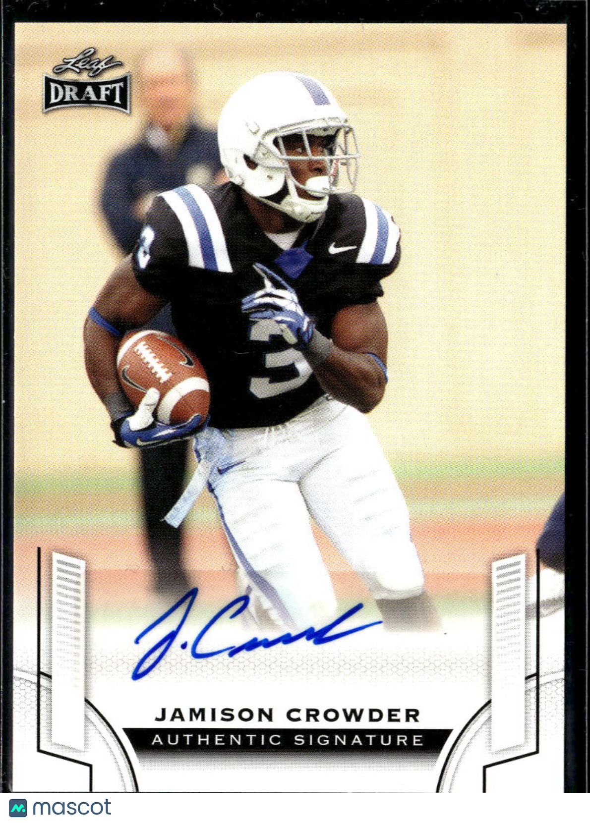 Jamison Crowder 2015 Leaf Draft Auto Autograph Duke Blue Devils