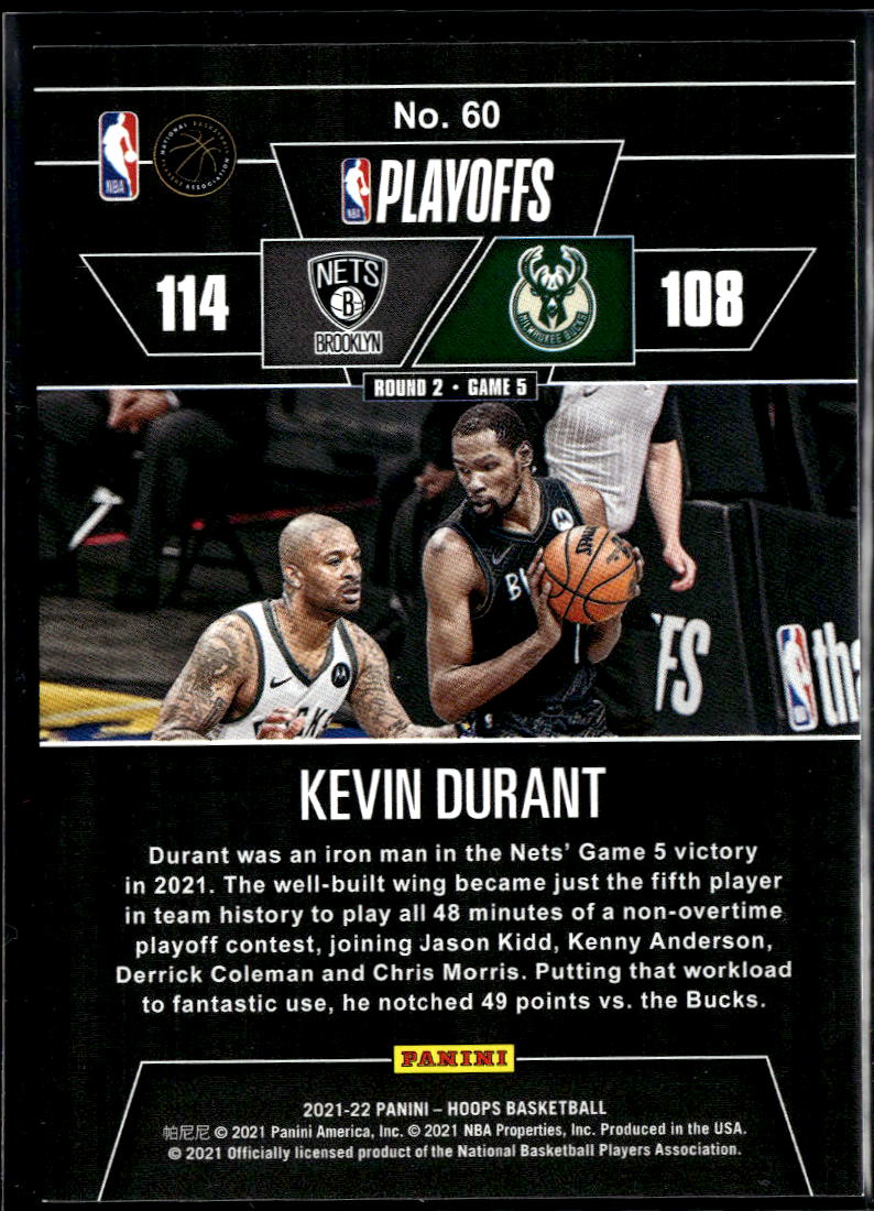 Kevin Durant 2021 Hoops Road to the Finals /999 Brooklyn Nets