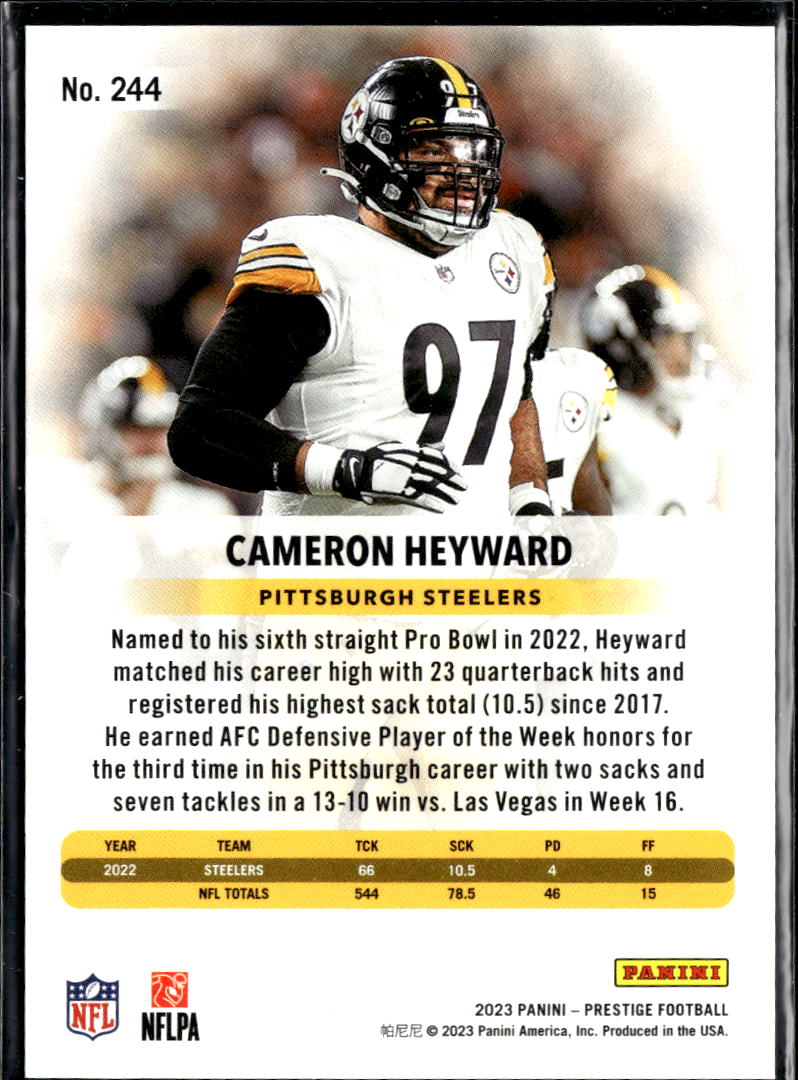 Cameron Heyward 2023 Prestige Red Xtra Points /399 Pittsburgh Steelers