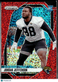 Jordan Jefferson 2024 Prizm Red Sparkle Prizm SSP RC Jacksonville Jaguars