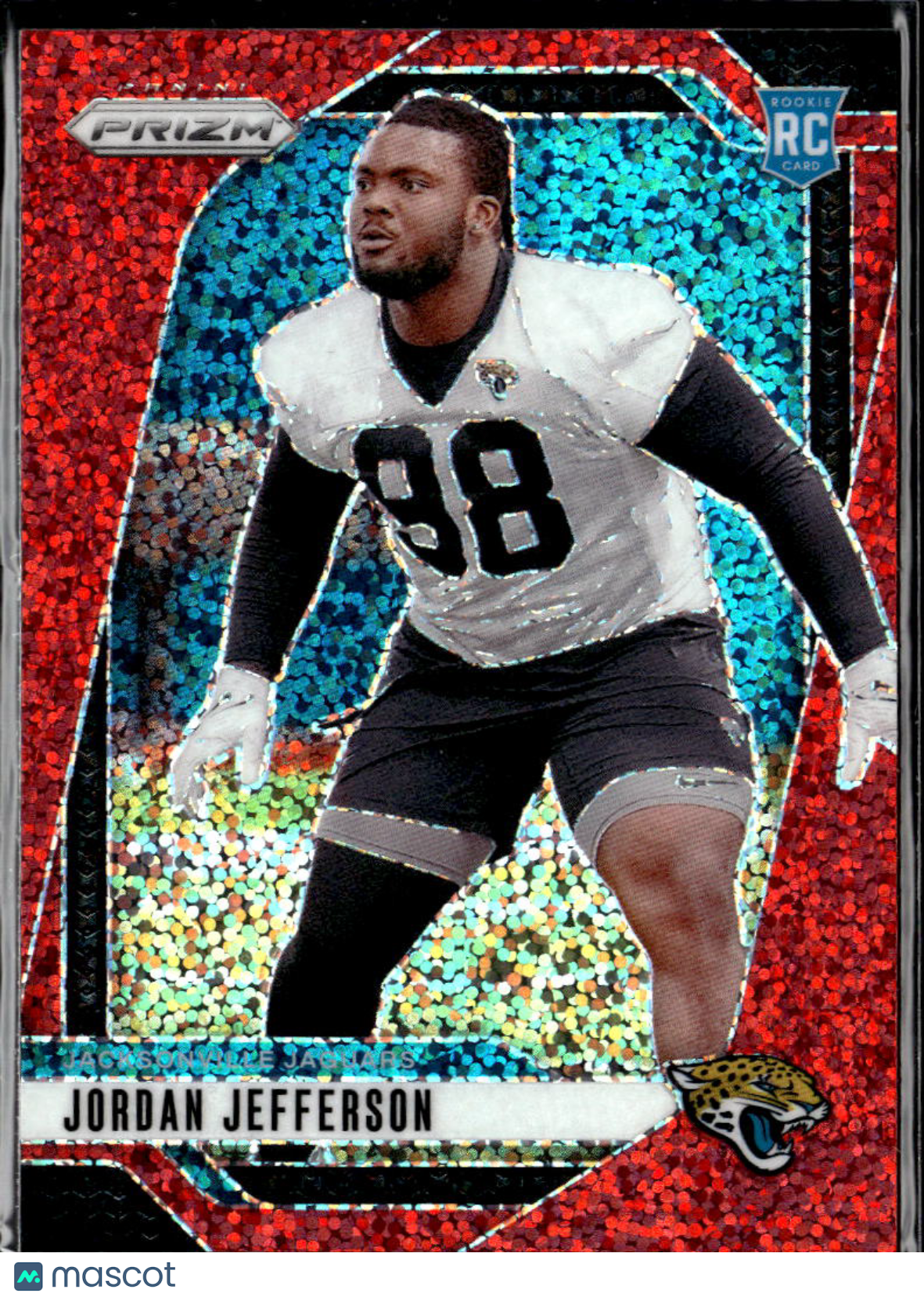 Jordan Jefferson 2024 Prizm Red Sparkle Prizm SSP RC Jacksonville Jaguars
