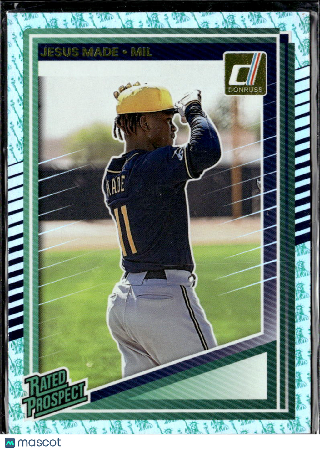 Jesus Made 2025 Donruss Rated Prospect Liberty RC Milwaukee Brewers