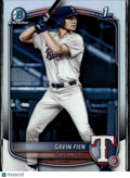 Gavin Fien 2025 Bowman Chrome 1st Refractor Texas Rangers