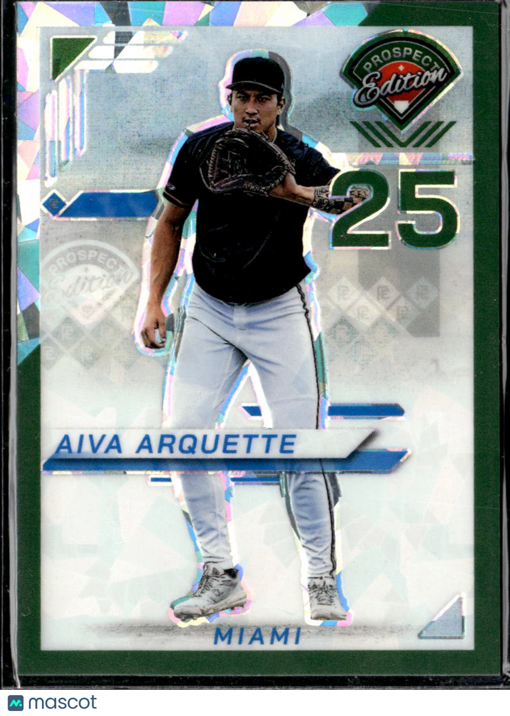 Aiva Arquette 2025 Panini Prospect Edition Prizm Green 124/149 Miami