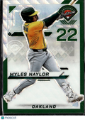 Myles Naylor 2025 Panini Prospect Edition Green Prizm /75 Oakland Athletics
