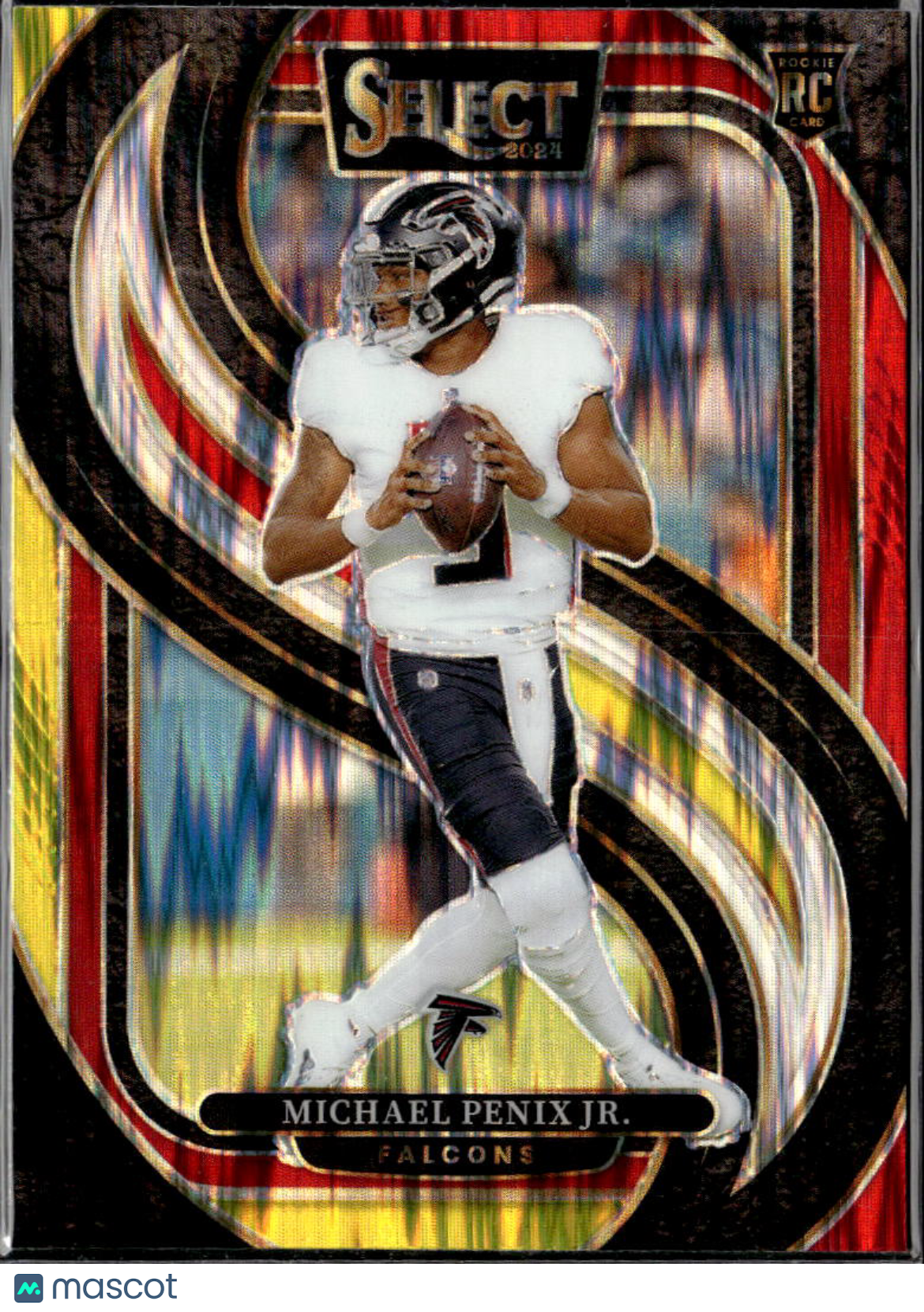 Michael Penix Jr. 2024 Select RC Rookie Black Yellow Atlanta Falcons