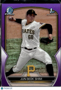 Jun-Seok Shim 2023 Bowman Chrome 1st Purple Refractor /250 Pittsburgh Pirates