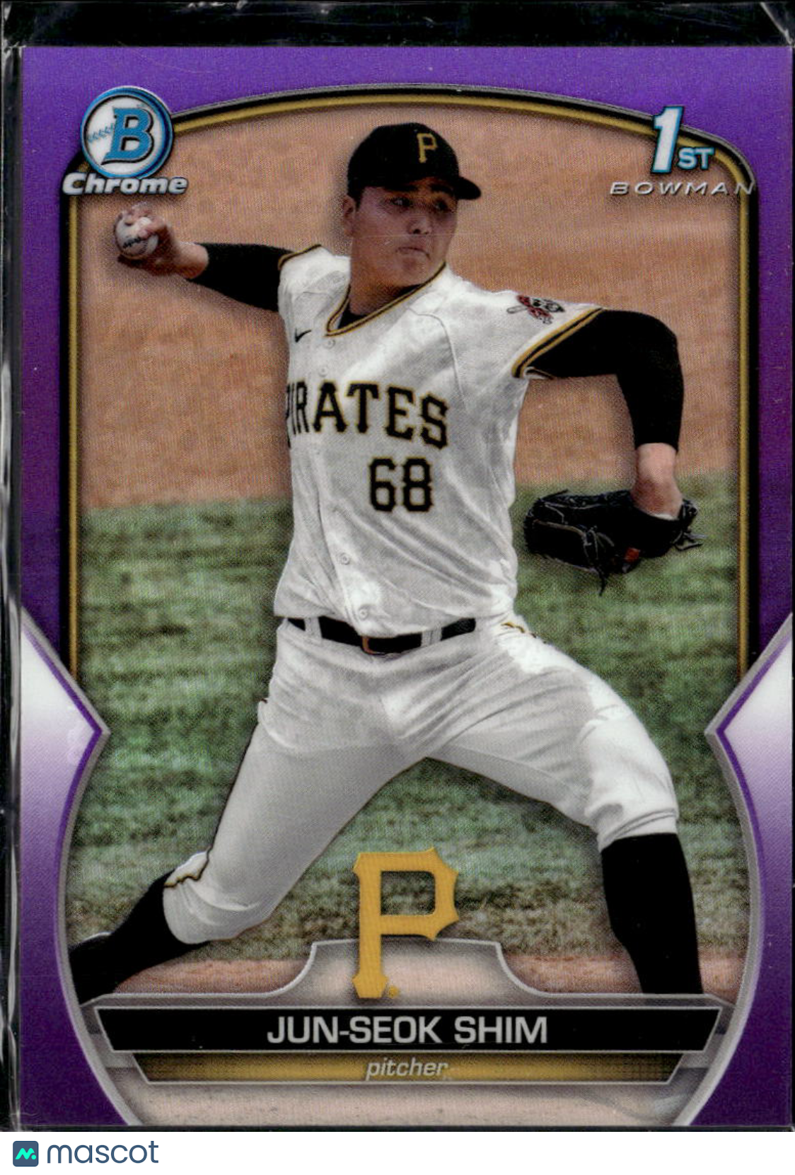 Jun-Seok Shim 2023 Bowman Chrome 1st Purple Refractor /250 Pittsburgh Pirates