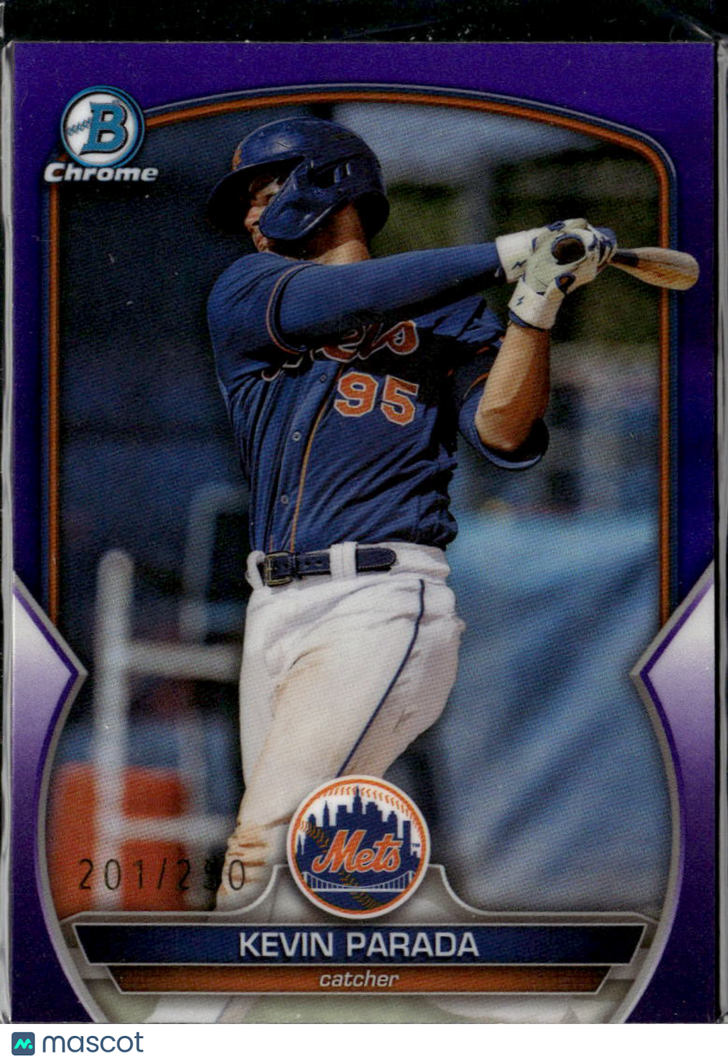 Kevin Parada 2023 Bowman Chrome Purple Refractor /250 New York Mets
