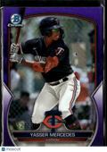 Yasser Mercedes 2023 Bowman Chrome Draft Purple Refractor 52/250 Minnesota Twins