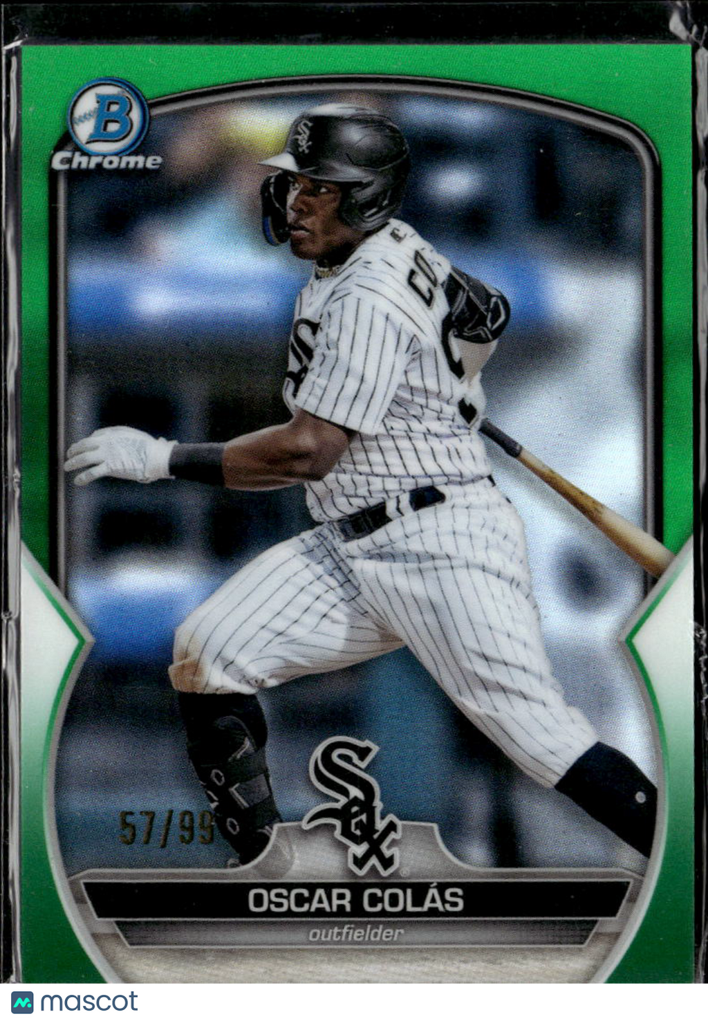 Oscar Colás 2023 Bowman Chrome Green Refractor 57/99 Chicago White Sox