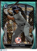Roderick Arias 2023 Bowman Chrome Aqua Wave 48/125 New York Yankees
