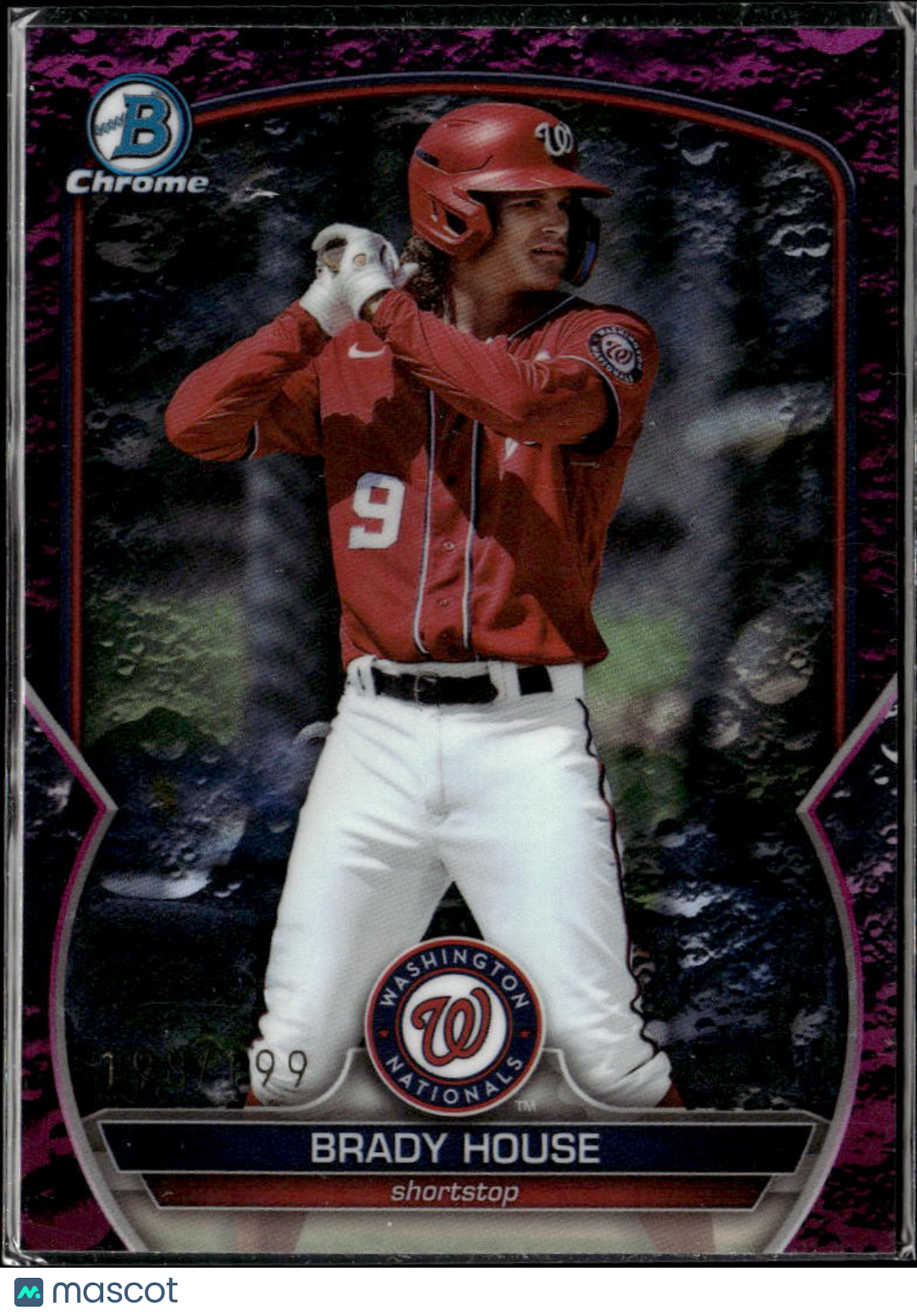 Brady House 2023 Bowman Chrome Fuchsia Lava Refractor /199 Washington Nationals