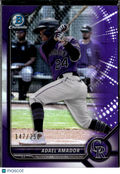 Adael Amador 2022 Bowman Chrome Purple Refractor 147/250 Colorado Rockies