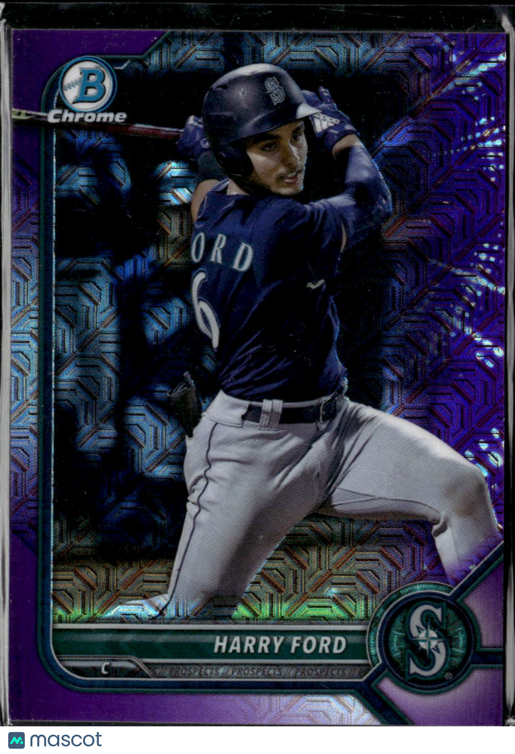 Harry Ford 2022 Bowman Chrome Purple Refractor /250 Seattle Mariners