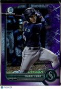 Harry Ford 2022 Bowman Chrome Purple Refractor /250 Seattle Mariners