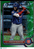 Ronnier Quintero 2022 Bowman Chrome 1st Green Shimmer Refractor /99 Chicago Cubs