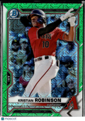 Kristian Robinson 2021 Bowman Chrome Green Mojo 54/99 Arizona Diamondbacks
